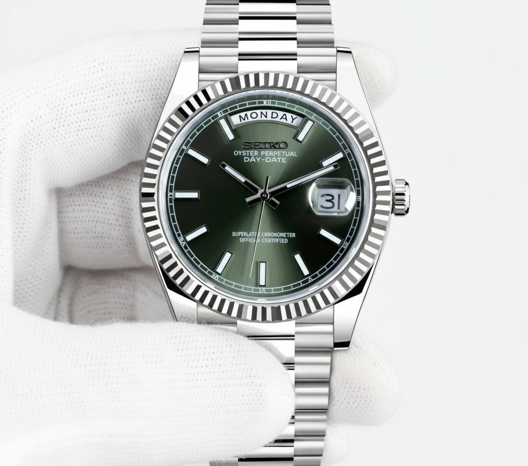 Seiko Mod | Day-Date Olive 